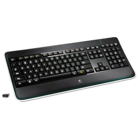 Logitech - K800 Full-size Wireless Illuminated Keyboard - Black