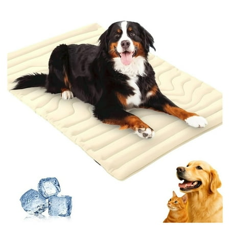 Dog Cooling Mat Summer Portable Non-Slip Washable Double-Sided Pet Bed for Home Car or Yard