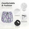 thumbnail image 6 of Lsque Lavender Flowers Printed Women's Running Shorts with Liner Pockets,Elastic Quick Dry Workout Athletic Gym Yoga Shorts,Womens High Waist Shorts-XX-Large, 6 of 9