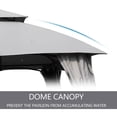 thumbnail image 6 of Grand Patio Gazebo Double Soft Top Outdoor Canopy - Waterproof, Anti-UV - 10x13 Ft, Gray, 6 of 9