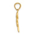 thumbnail image 2 of Real 14kt Yellow Gold Shamrock Charm Pendant; for Adults and Teens; for Women and Men, 2 of 3
