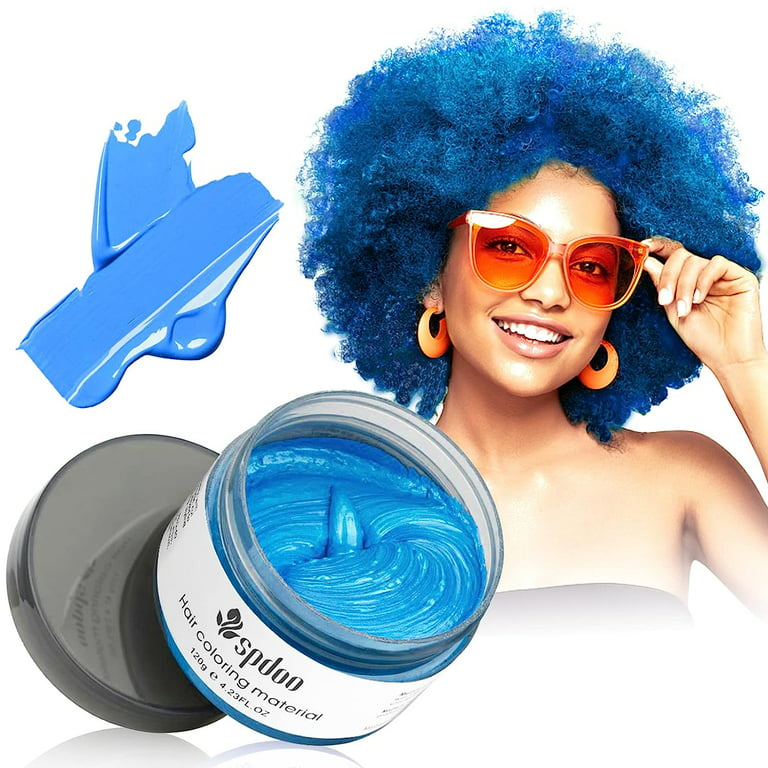 Hair Color Wax, Blue Temporary Modeling Hair Wax DIY Color Dye