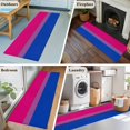 thumbnail image 6 of Color Stripes Washable Runner Rugs 2'x6', Pink Purple Navy Blue Striped Abstract Lines Low Pile Throw Entryway Rug Non-Slip Sturdy Edge Binding Carpet for Indoor Bedside Entrance Bedside, 6 of 9