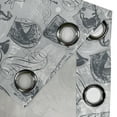 thumbnail image 4 of Ambesonne Grey Grommet Curtain, Horse Royal Animal Retro, 50" x 96", Grey White, 4 of 6