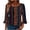 Multicolor-Shirts, variant on Jsaierl Womens 3/4 Length Sleeve Tops Casual Crew Neck Shirts Ruffle Trim Fashion Graphic Ladies Pleated Blouses Soft Cotton Tunic Top S-2XL