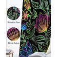thumbnail image 6 of Abstract Flower Blackout Curtains for Bedroom, Thermal Insulated Window Treatment, Geometric Colorful Floral Leaf Plant Grommet Top Blackout Draperies and Drapes for Basement 27.5"x39" 2 Panels, 6 of 8
