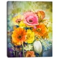 thumbnail image 2 of Gerbera Blanc Rose Rouge et Tulipes - Impression sur Toile Florale, 2 of 4
