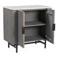 thumbnail image 4 of Nebulous Grey and White Transitional Wood Two Door Cabinet, 4 of 5