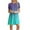 Purple, variant on Ayolanni Knee-Length Beach Dresses for Women 2025 Vacation Blue Ombre Short Sleeve Dresses Casual Dresses for Juniors L