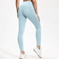 thumbnail image 4 of 3 Pack High Waisted Leggings for Women with Pockets Soft Active Tummy Control Pants for Yoga Running & Daily Wear Blue 2XL, 4 of 7