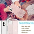 thumbnail image 4 of Compatible with Samsung A04 Case Glitter Clear Green, Phone Samsung Galaxy A04 Case Silicone Transparent Soft TPU Women Girls Shockproof Protective Slim Cover (Pink), 4 of 13