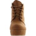thumbnail image 3 of Bella Marie Goldie-11 Women's Fashion High Chunky Heel Platform Lace Up Booties, 3 of 4