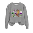thumbnail image 1 of Wyzesi Chandails en Molleton en Coton pour Femmes Léger Plus Sweat à Capuche Imprimé Carnaval pour Femmes avec Col Rond Sans Tête et Manches Longues Pull Chandails en Molleton d'Automne Col en V Chandails en Molleton en Polaire pour Filles, 1 of 3
