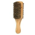 thumbnail image 1 of Cepillo de barba para hombre, cepillo de vello facial de doble cara, peine de afeitar, cepillo de bigote para hombre, mango de madera maciza, tamaño opcional, 1 of 5