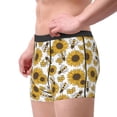 thumbnail image 5 of Cauagu Sunflowers and Bees Print Boxer Briefs for Men,Comfortable Breathable Men's Underwear Moisture Wicking Underpants -Small, 5 of 8
