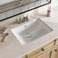 thumbnail image 1 of HOROW 15.75'' White Vitreous China Rectangular Undermount Bathroom Sink with Overflow, 1 of 11