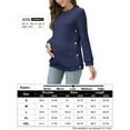 thumbnail image 7 of Yesfashion Women's Cable Knit Maternity Tops Round Neck Long Sleeve Pregnancy Nursing Pullover Sweatshirt Double Split with Buttons, 7 of 7