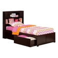 thumbnail image 1 of Leo & Lacey Lit Plateforme de Rangement Transitionnel en Bois Massif Simple TG, Couleur Espresso, 1 of 8