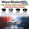 thumbnail image 2 of 2020 BMW 745Le xDrive Beam Wiper Blades Wipers w/1yr Warranty (Set of 2), 2 of 5