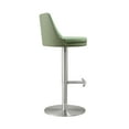 thumbnail image 4 of TOV Furniture Reagan Sea Foam Green and Silver Vegan Leather Adjustable Stool, 4 of 9