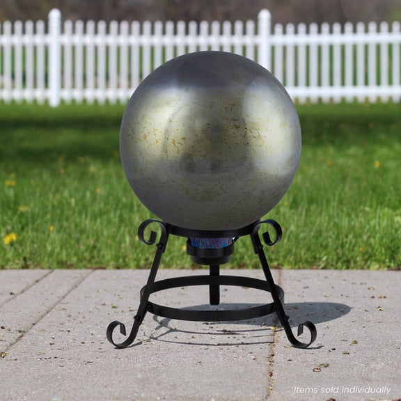 Northlight 10" Mercury Glass Metallic Mirrored Outdoor Garden Gazing Ball