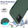 thumbnail image 2 of Allytechgroup Compatible for Apple iPhone 11, Rugged Shockproof Military Grade Protection Dual Layers Hard PC TPU Phone Case for iPhone 11, Darkgreen, 2 of 5
