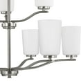 thumbnail image 6 of Adley Collection Nine-Light Brushed Nickel Etched White Opal Glass New Traditional Chandelier, 6 of 16