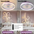 thumbnail image 5 of Modern 12-Inch Dimmable LED Ceiling Fan with Light - Ultra-Thin, Remote Control, Quiet Purple Fan for Bedroom & Living Room, 5 of 9