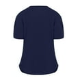 thumbnail image 7 of Fesfesfes Womens T Shirts Casual Women Casual Short Sleeve Flared Sleeves V-Neck Solid Loose T-Shirt Blouse Tops Women's Tops M(US:6), 7 of 7