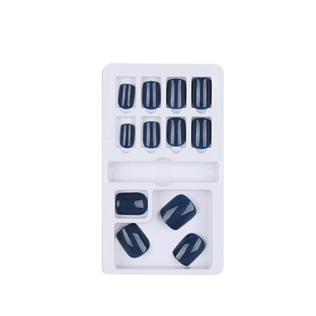 Amdohai Fake Nails Tips Set 12 Different Sizes Natural French Short False Nails Tips Full Cover Acrylic Artificial Nails for Nail Salons & DIY Nail Art Tool
