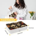 thumbnail image 5 of Skull PU Leather Jewelry Box with Removable Compartment and Necklace Holder - Portable Jewelry Display Case for Jewelry Boxes, 5 of 6