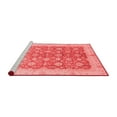 thumbnail image 2 of Ahgly Company Machine Washable Indoor Round Oriental Red Traditional Area Rugs, 4' Round, 2 of 4