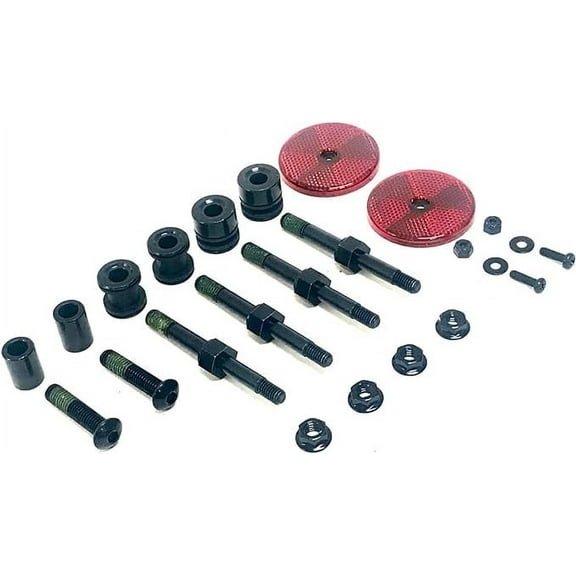 BLACK Heritage Detachable Docking Hardware Kit Harley Davidson Softail Classic With Saddlebags Quick Release Rear Passenger Sissy Bar Backrest 2003-2017 53931-03A Detachables Back Rest Saddle Bags Bag