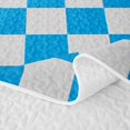 thumbnail image 5 of Manfei Contemporary Grid Quilt King,Checkered Art King Coverlet Set,Blue,3 Pieces,1 Bedspread and 2 Pillowcases, 5 of 7