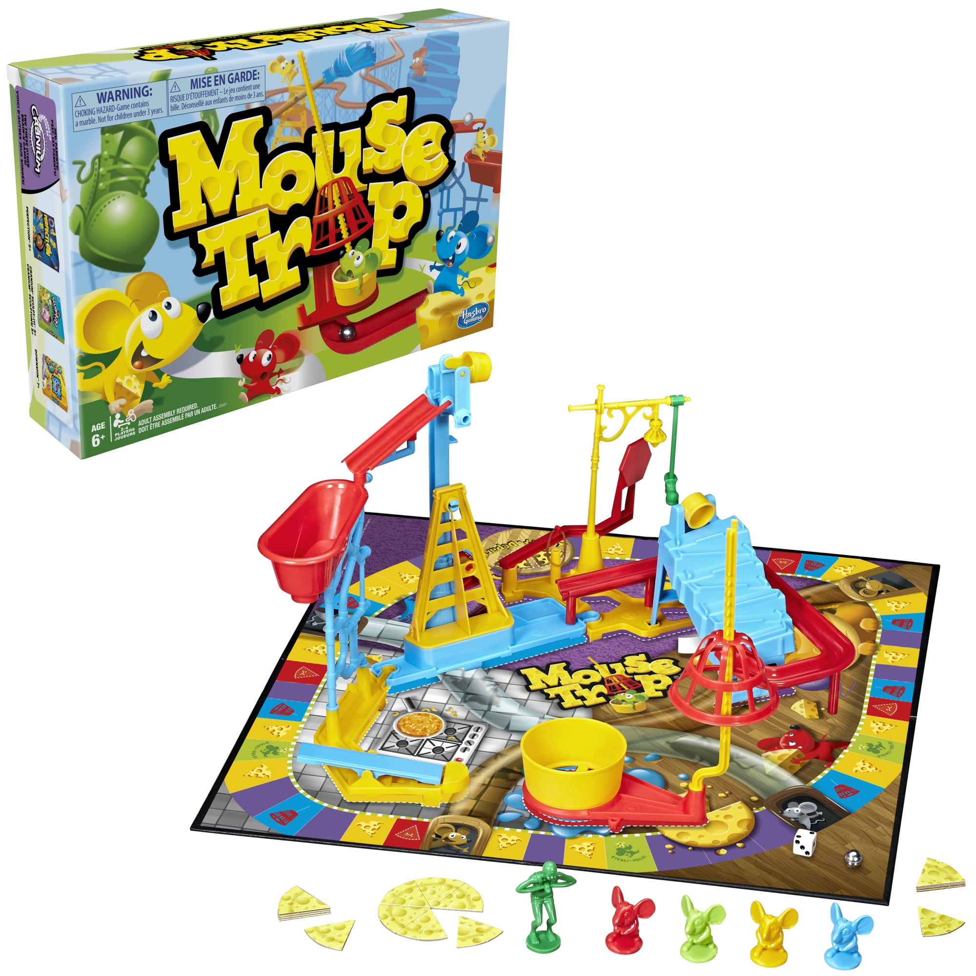 Mouse Trap Kids Board Game, Kids Game for 2-4 Players, Ages 6 and up