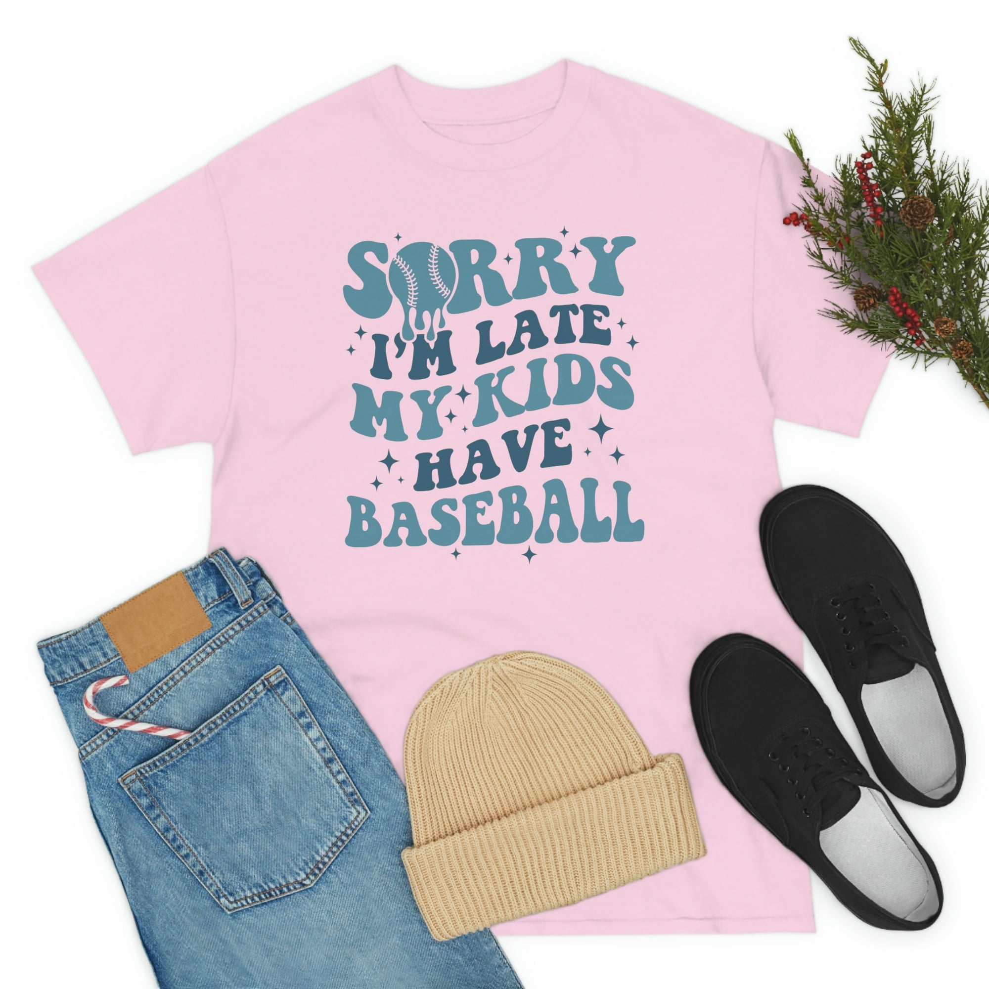 FamilyLoveShop LLC Sorry I'm Late, My Kids Have Baseball Shirt