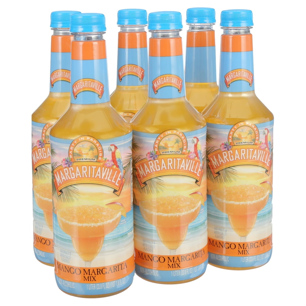 Margaritaville Mango Margarita Mix, 1 L Bottle, 6 Count