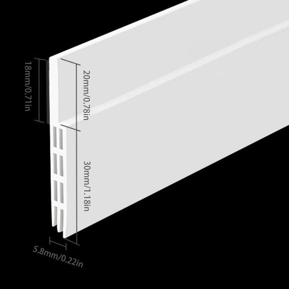 Door Draft Stopper Weather Stripping - TIFOR Under Doors Bottom Seal Strip Sweep Blocker Gap Filler - Flexible Noise Insulation Draft Guard for Garage Exterior and Interior Doors 39"L x2"W