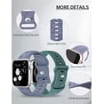 thumbnail image 5 of Wearlizer 2 Packs Floral Engraved Band Compatible with Apple Watch 38mm 40mm 41mm 49mm 45mm 46mm 44mm 42mm Women, Silicone Dandelion Sunflower Design Strap for iWatch Ultra Series SE/10/9/8/7/6/5/4/3, 5 of 7