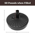 thumbnail image 5 of Pure Garden 50lb Fillable Umbrella Base – Freestanding HDPE Patio Stand with Handle & Pole Lock, Black, 5 of 14