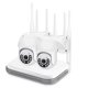 thumbnail image 1 of Sistema de videovigilancia inalámbrico, Kit de cámara IP de seguridad impermeable, P2P, NVR, H.265, 8 canales, 3MP, Audio, WIFI, PTZ, detección humana, 1 of 4