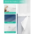 thumbnail image 3 of No Hook Shower Curtain with Snap in Liner, Abstract Blue and Grey Gradient Hotel Shower Curtains for Bathroom, Washable Shower Curtain Liner Set with Mesh Top Window, 36"x72", 3 of 6
