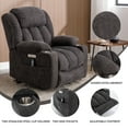 thumbnail image 6 of UHOMEPRO Lift Chair for Elderly, 23" Chenille Power Recliner with Massage and Heat, Heavy Duty Motion Mechanism, USB and Type-C Ports, Overstuffed Armrest, Cup Holders, Side Pockets, 350lbs, 6 of 9