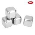 thumbnail image 1 of Cubitos de hielo de acero inoxidable de grado alimenticio para barra de fiesta, para vino, cerveza, whisky, bebidas, 4 Uds., 1 of 14