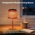 thumbnail image 6 of The Growing Ground 2 Pack Solar Table Lamps Outdoor, Modern Linear Design Decorative LED Lights, Orange, 6 of 8