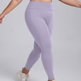 thumbnail image 4 of Plus Size Leggings for Women Tummy High Waisted Yoga Pants 7/8 Length Ankle Leggings Workout Butt Lifting Tights Pants Casual Summer Pants Purple 3XL, 4 of 5