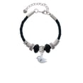 thumbnail image 2 of Delight Jewelry Silvertone Little Bird Initial - C - Sister Celtic Knot Leather Bead Bracelet, 7"+2" Extender, 2 of 4