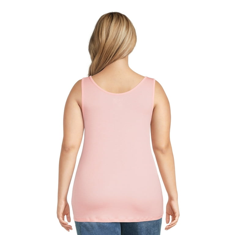 Plus size long top tank tops for layering