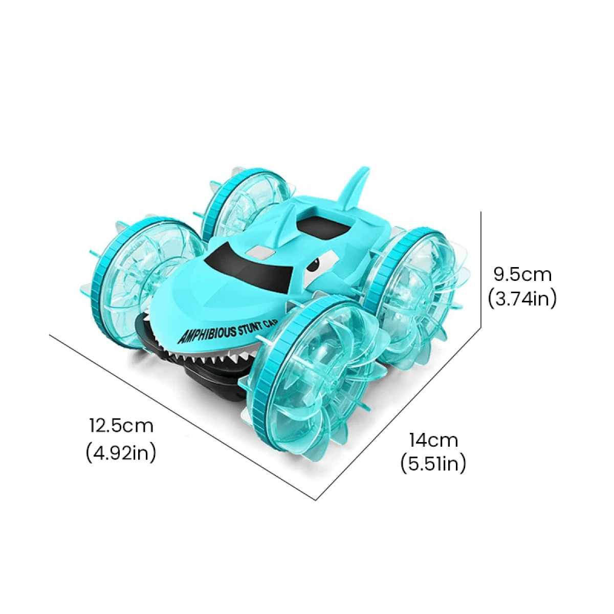 Amphibious Waterproof RC Stunt Car, Gesture Controlled RC Truck with Lights for Kids Gifts(Green)