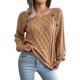 thumbnail image 2 of Suéter de punto trenzado NikouMX Cuello redondo mujer lujo, 2 of 7